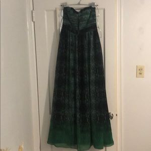 anthropologie strapless dress